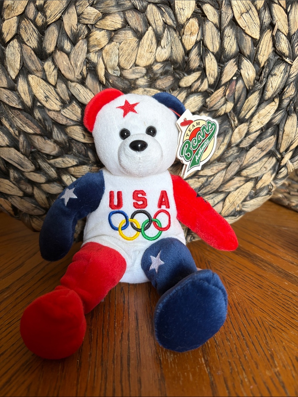 Ty Patriotic USA Olympic Bear Plush - Red, White & Blue